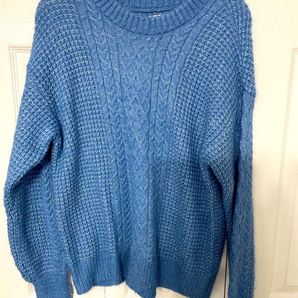 Soft blue sweater with a little sparkle
